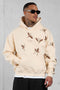 BEIGE LA GRUE OVERSIZED HOODIE