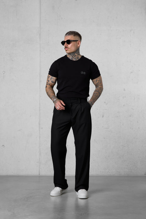 BLACK LOOP LOGO TEE