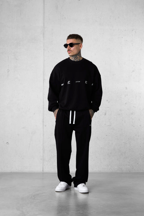 BLACK ESSENTIAL LOOSE SWEATPANTS 2.0