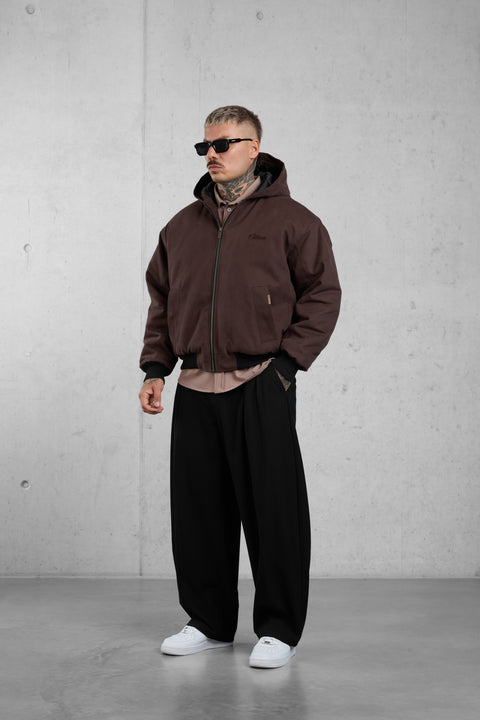 DARKBROWN CANVAS JACKET