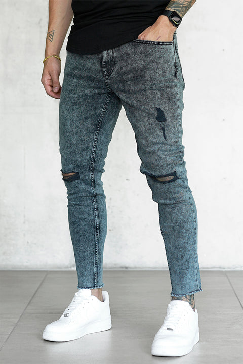 WASHED GREY DESTROYED JEANS 2.0