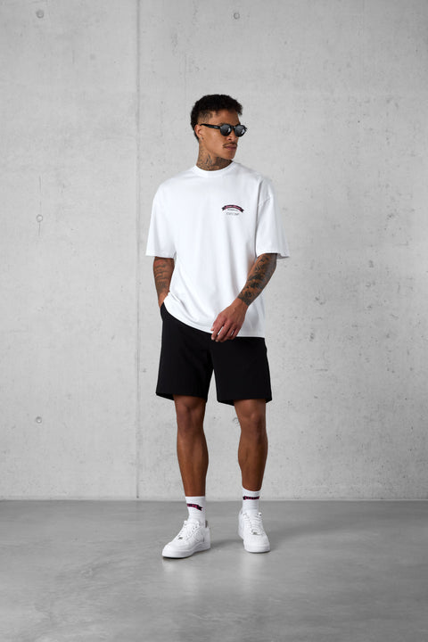 BLACK NYLON BASIC SHORTS