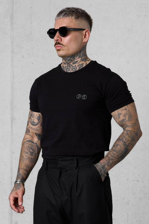BLACK LOOP LOGO TEE
