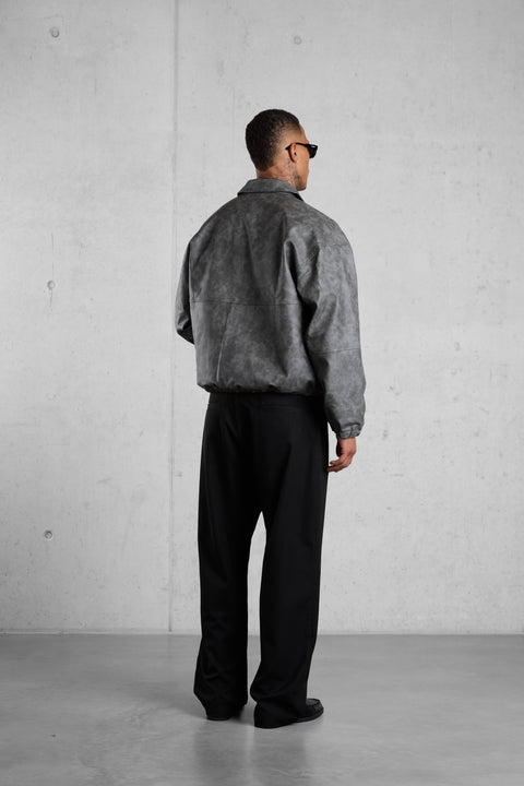 BLACK WIDE TAILORED PANTS