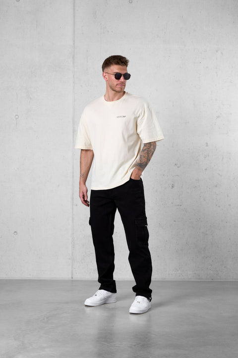 BEIGE DISCREET OVERSIZED TEE