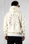 BEIGE MIXED CIRCLES OVERSIZED HOODIE