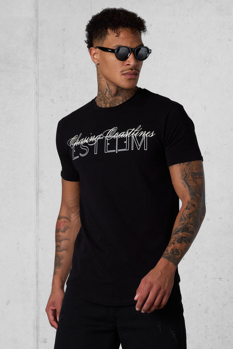 BLACK CHASING COASTLINES TEE