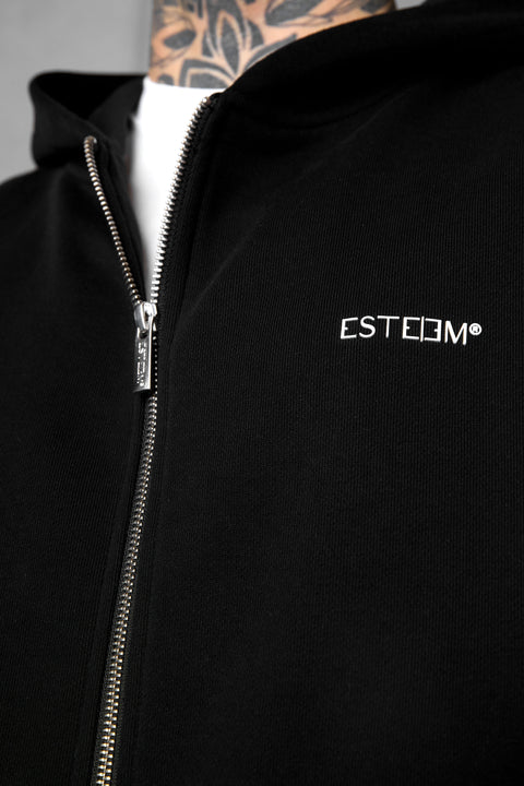 BLACK ESSENTIAL SWEATVEST