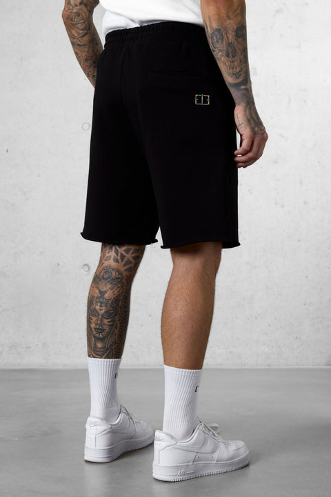 BLACK HIGH STANDARD SIGNATURE SWEATSHORTS