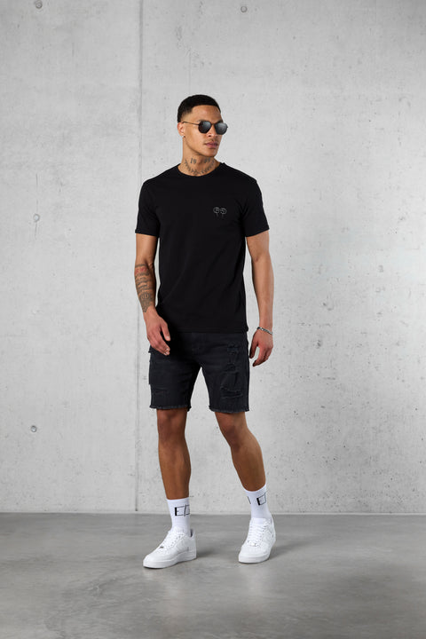 BLACK LOOP LOGO TEE