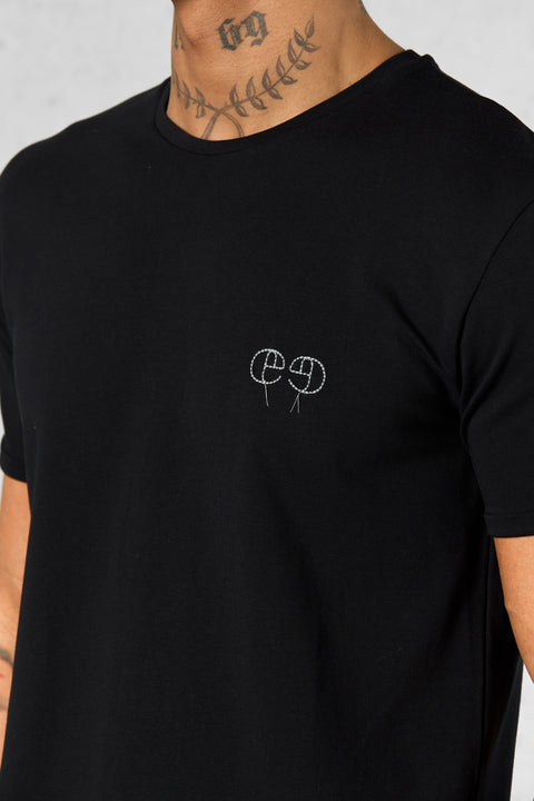 BLACK LOOP LOGO TEE