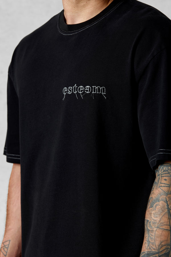 BLACK LOOP OVERSIZED TEE