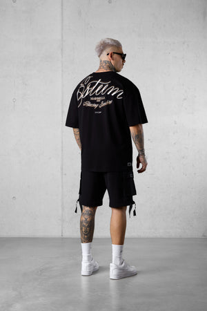 BLACK MARBELLA SIGNATURE OVERSIZED TEE