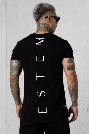 BLACK VERTICAL TEE