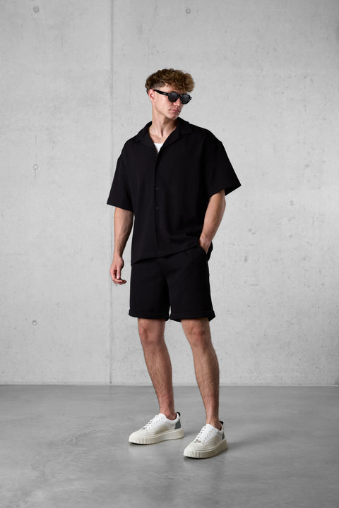 BLACK RUFFLES SHORTS