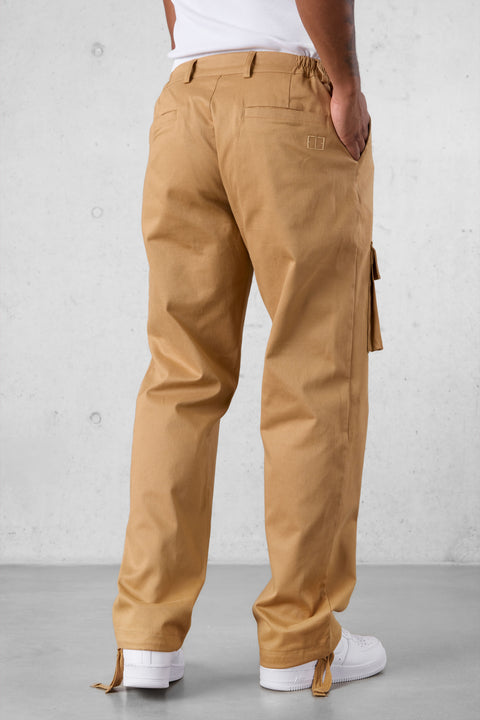 CAMEL CARGO CHINO PANTS