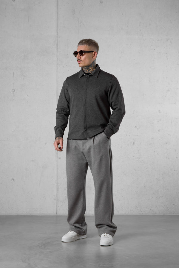 GREIGE WIDE TAILORED PANTS