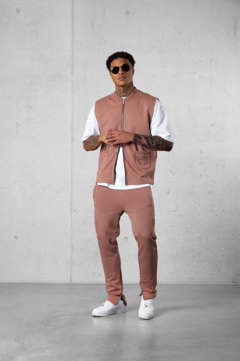 COGNAC DISCREET POCKET SWEATVEST