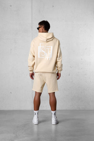 CREMEBRULEE DECONSTRUCTED OVERSIZED SWEATHOODIE