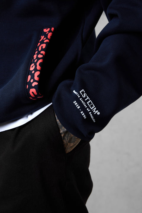 DARKSAPPHIRE LEO AESTHETICS OVERSIZED ZIP HOODIE