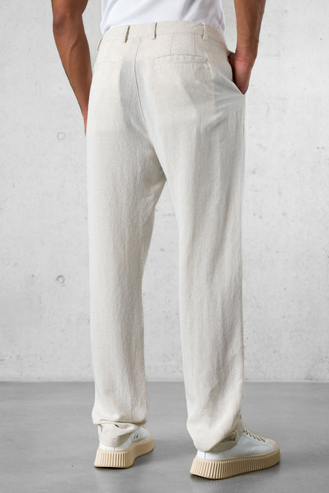 ECRU LINEN PANTS