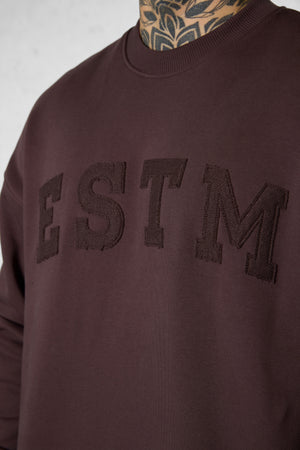 ESPRESSO ESTM APPLIQUÉ OVERSIZED SWEATER