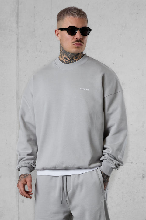 GREY DISCREET OVERSIZED SWEATER