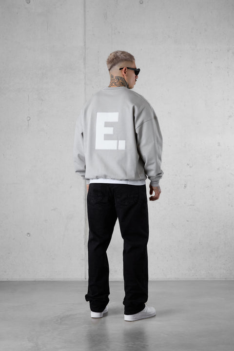 GREY E. STATEMENT OVERSIZED SWEATER