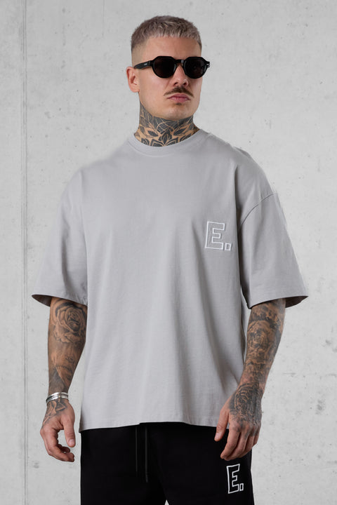 GREY E. STATEMENT OVERSIZED TEE