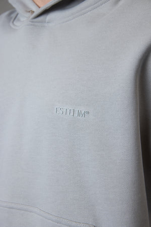 GREY ESSENTIAL OVERSIZED HOODIE