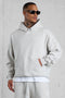 GREY MELANGE SIGNATURE OVERSIZED HOODIE