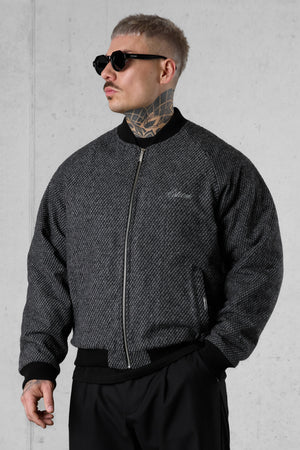 GREY SHADOW BOMBER JACKET