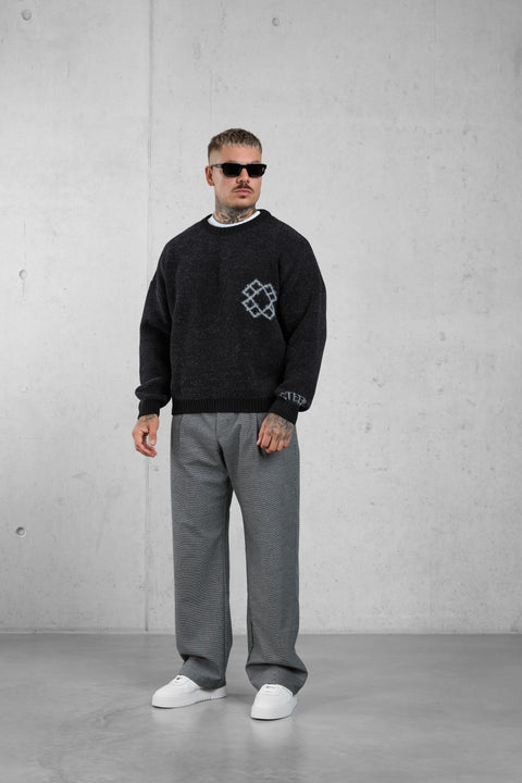 GREY VINTAGE WIDE TAILORED PANTS