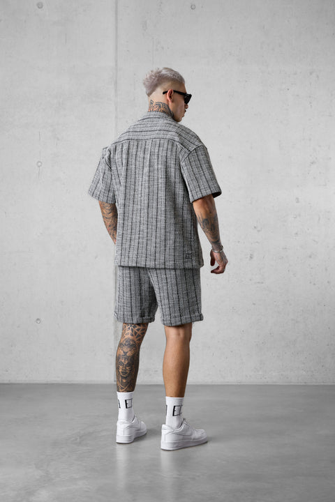 GREY STRIPED JACQUARD SHIRT