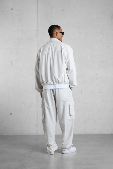 LIGHTGREY NYLON TRACKJACKET