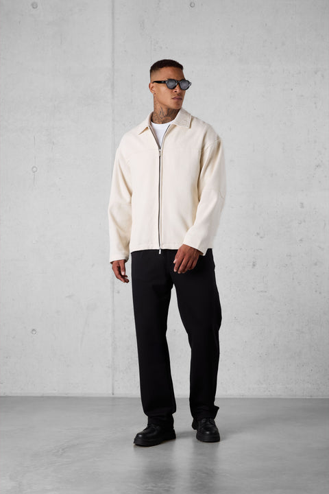 OFFWHITE HERRINGBONE OVERSIZED JACKET