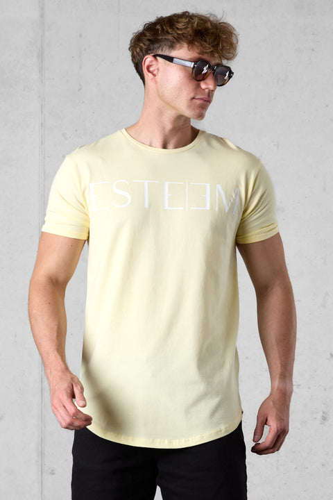 PASTELYELLOW LETTERING TEE