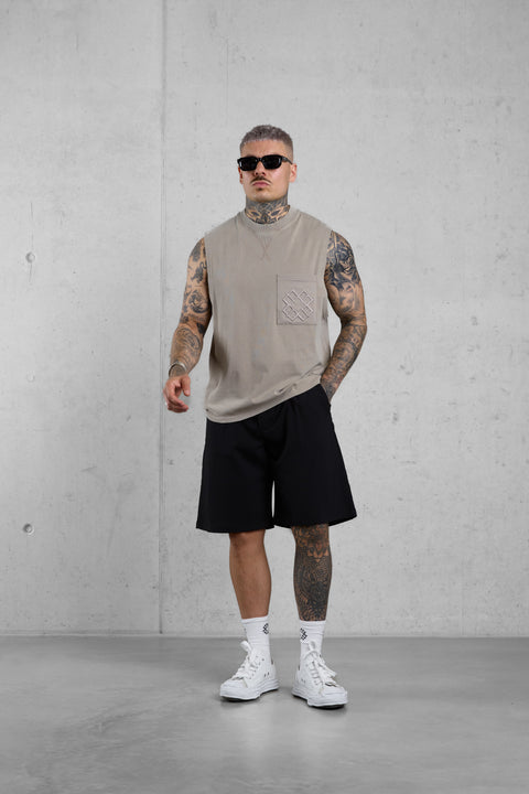 VINTAGE KHAKI OVERSIZED TANK TEE