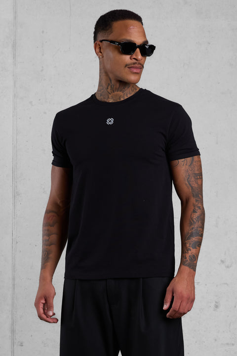 BLACK MONOGRAM TEE