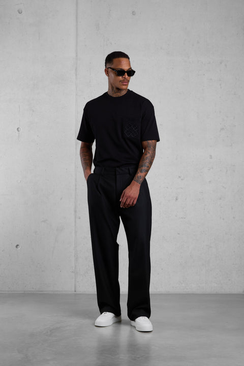 BLACK MONOGRAM REGULAR TEE