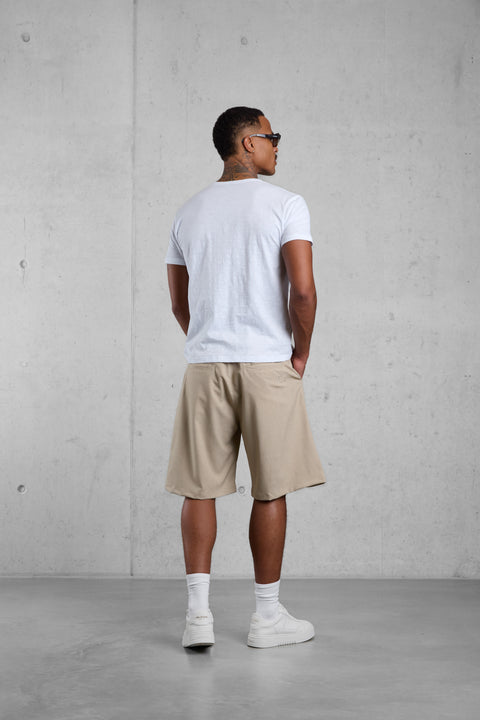 SAND WIDE TAILORED SHORTS