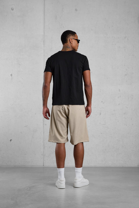 BLACK HENLEY TEE