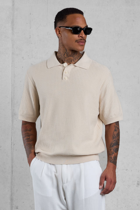OAT OVERSIZED KNIT POLOSHIRT