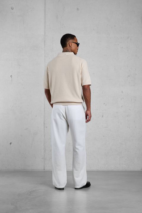 OAT OVERSIZED KNIT POLOSHIRT