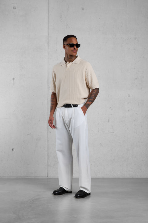 OAT OVERSIZED KNIT POLOSHIRT