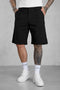 BLACK WIDE TAILORED SHORTS