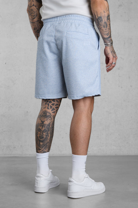 LIGHTBLUE TEXTURED SHORTS
