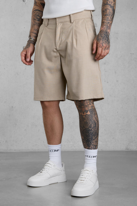 SAND WIDE TAILORED SHORTS