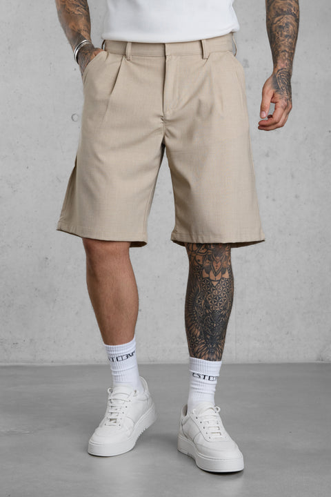 SAND WIDE TAILORED SHORTS