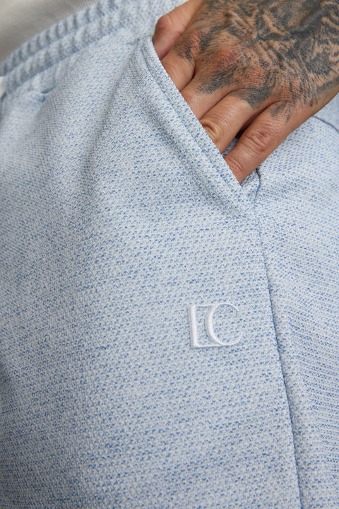 LIGHTBLUE TEXTURED SHORTS
